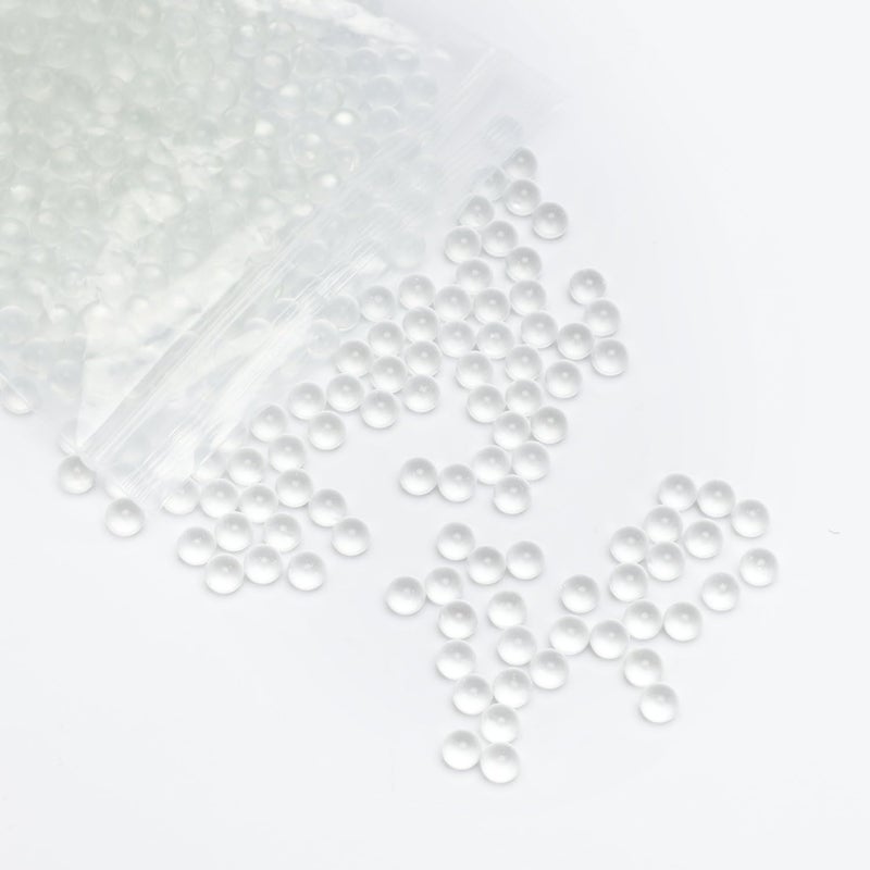 stonylab Round Glass Beads, Solid Glass Balls for Heating and Boiling Prevention Laboratory Clear Glass Boiling Stones, 6 mm Diameter, 1000 Beads per Bag - Image 1